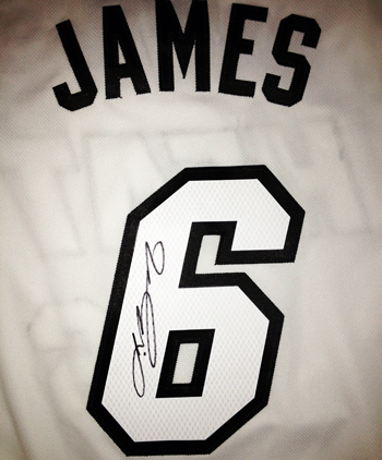 lebron autographed jersey