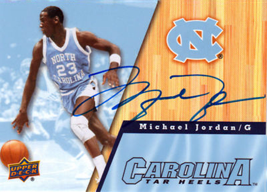Michael Jordan North Carolina Tar Heels Upper Deck Autographed