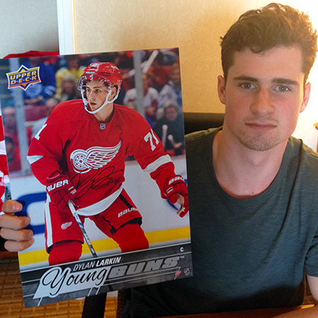 Dylan Larkin Detroit Red Wings Autographed Signed Rookie Action